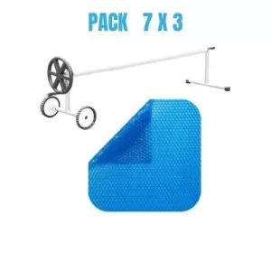 Pack manta termica ECO 400 Micras 7X3m + Enrollador 80 mm