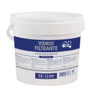 Vidrio Filtrante para Piscinas en cubo 15kg 0,6-1,2mm